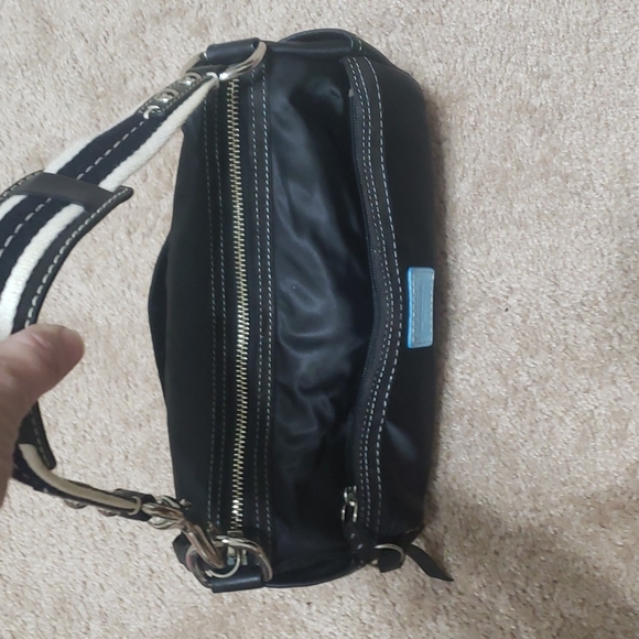 Vintage Coach nylon tote multiple pockets exterior 2 sides  front zip back open - Picture 7 of 15